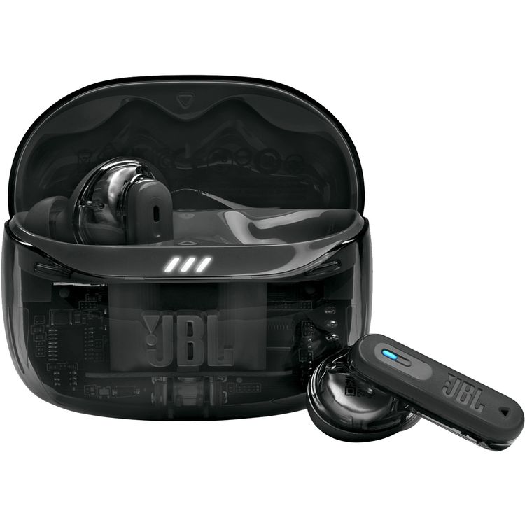 JBL Tune Beam 2 True Wireless Noise Cancelling Earbuds with Multi-Point Connection & Fast Pair Enabled by Google, JBL Headphones App, 48 Hours Battery Life - Ghost Black