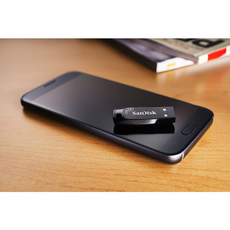 SanDisk 128GB Ultra Shift USB 3.0 Flash Drive, Black, Roll over image to zoom in SanDisk 128GB Ultra Shift USB 3.0 Flash Drive - Black