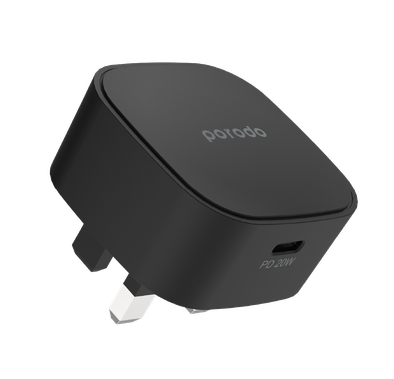 Porodo USB-C Adapter, Super-Compact Fast Wall Charger Pow...