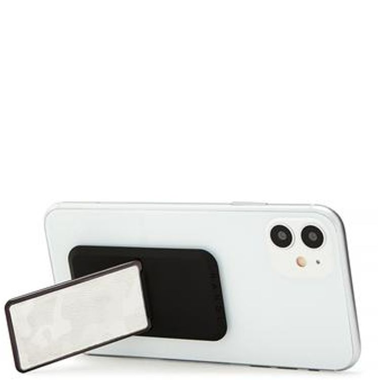 Handl Camo Mobile Stand Phone Grip, Pairs with Any Smart Phone, Multi-functional Kickstand, Compatible with Wireless Charging, Phone grip and Stand - Cream