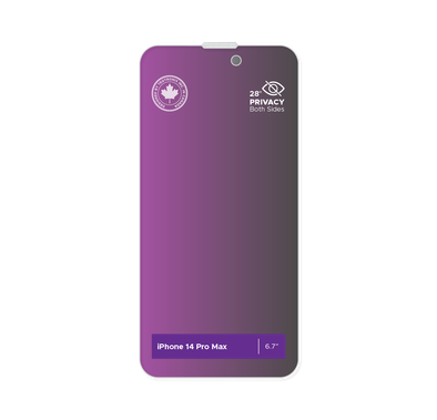 Levelo Privacy Black-Edition Twice Tempered Screen Protector for iPhone 14 Pro - Black