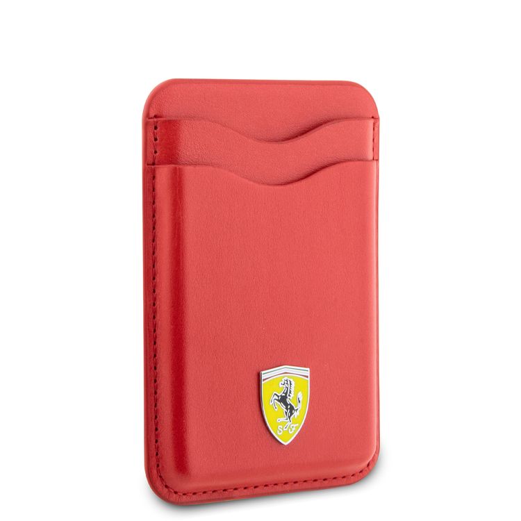 Ferrari Cardslot Magsafe PU Leather - Red