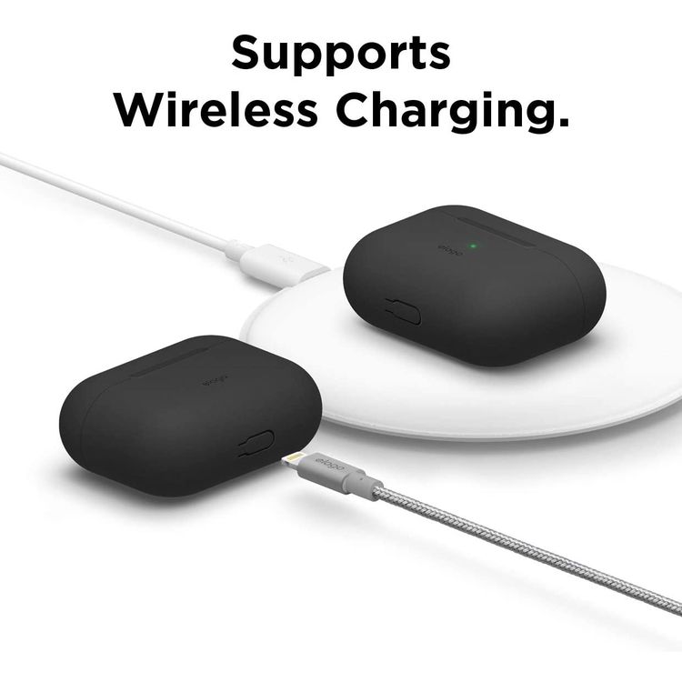 غطاء الحماية Elago الأساسي النحيف لسماعات Apple Airpods Pro - أسود