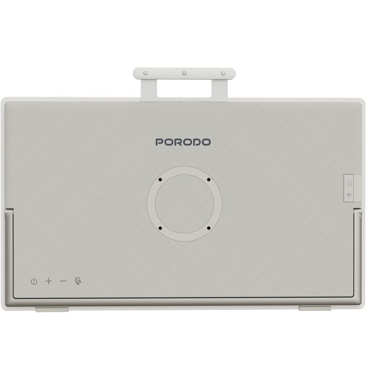 Porodo Naspanora Portable Smart Tablet with 24.5" FHD Touch Screen, Android 14, 8GB RAM, 2 Hours Charging Time, 8MP Camera, Wi-Fi 6, Bluetooth V5.2, Studio-Level Sound Quality - White