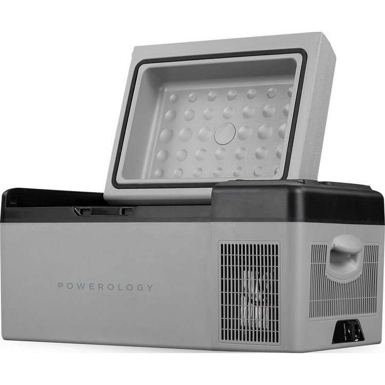 ثلاجة وفريزر محمول ذكي من باورولوجي بسعة 15600 مللي أمبير وسعة 20 لتر - رمادي