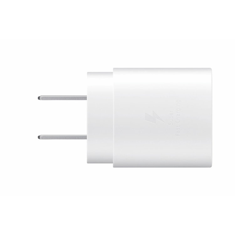 محول USB-C PD 25 وات من سامسونج، يدعم الشحن السريع للغاية بقوة 25 وات - أبيض