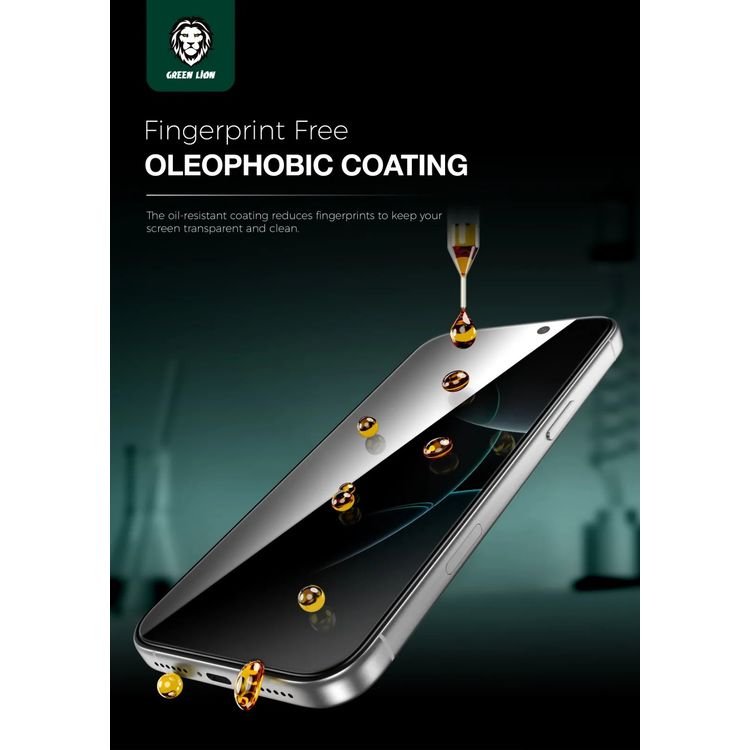 Green Lion 9H Steve Privacy Screen Protector for iPhone 17, Anti-Peeping Glass, 9H Item Hardness, Crystal Clear, Highly Responsive, Privacy Protection, Anti-Fingerprint, Anti-Scratch, Oleophobic Coating, Ultra-Thin - Black