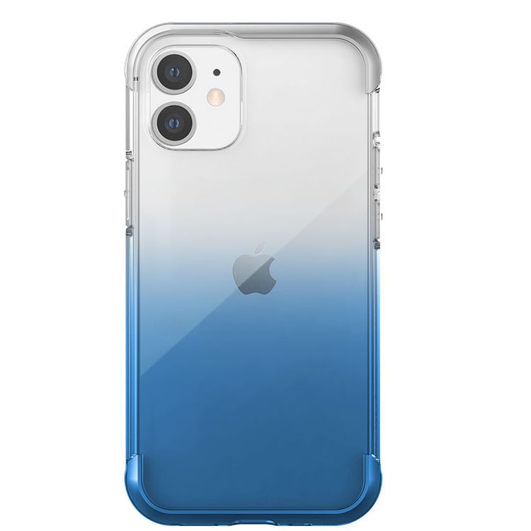 X-Doria Raptic Air Sleek Case Compatible for iPhone 12 Mini (5.4") Anti-Scratch, 13ft Drop Tested, Shock Absorbing Protection Back Cover Suitable with Wireless Charging - آيفون 12 ميني - أزرق