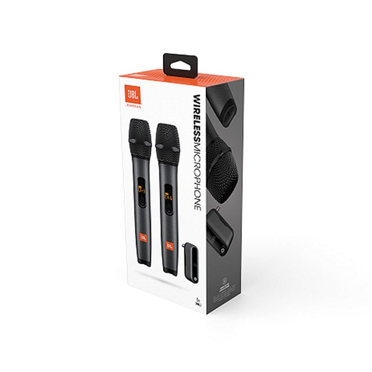 JBL Wireless Microphone Set, High Vocal Quality Sound with USB-C Cable, Plug and Play, Excellent Voice Recording, 6 Hours Playback Time, Water Proof, Original JBL Pro Sound - Black
