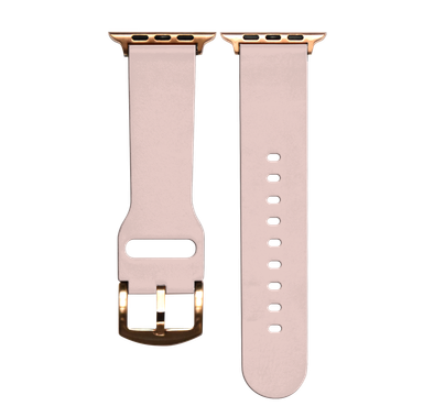 Devia Cowboy Genuine Leather Watch Band for Smartwatch - Adjustable Replacement Wrist Band Strap Compatible for Apple Watch 42/44mm - Pink