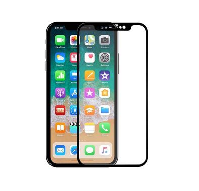 Devia Van Anti-Glare Full Screen Tempered Glass 0.26mm Compatible with iPhone X, Fingerprint & Scratch Resistant, Higher Protection for Eyes, 9H Hardness, Unbreakable Edge - Black