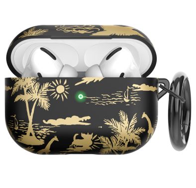 AhaStyle Premium TPU IMD Patterns Case with Anti-Lost Ring Compatible for AirPods Pro, Scratch Resistant, Shock Absorption, Drop Protection, & Dustproof Protective Hard Shell