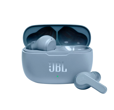JBL Wave 200TWS True Wireless In-Ear Headphones with Touch Control Calls & Voice Assistant, Deep Bass, 20-hours Playback, Bluetooth Earbuds Blue