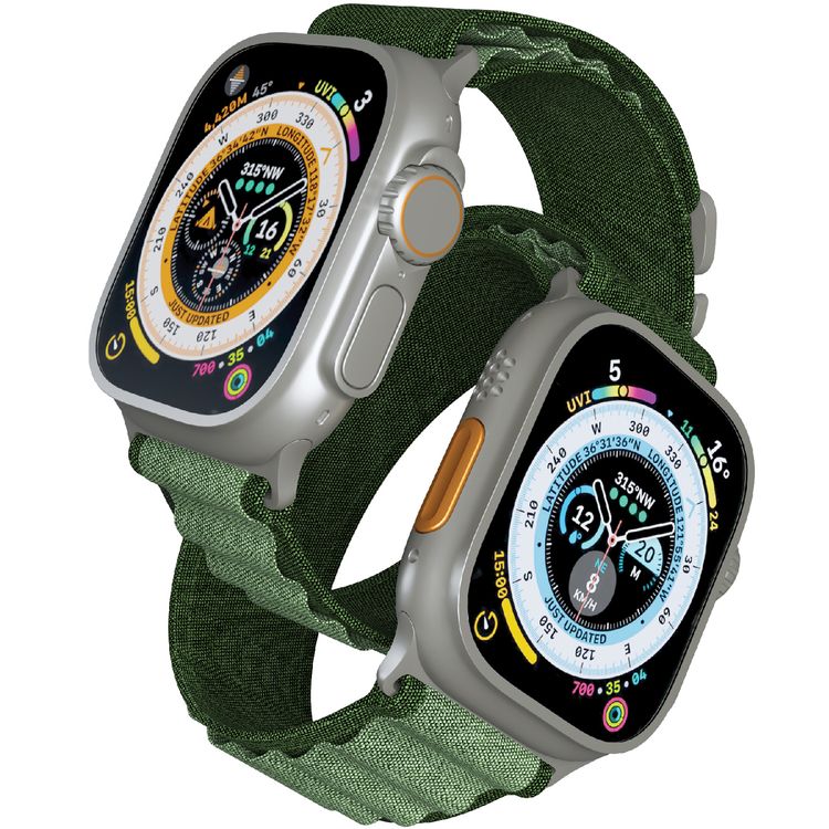 Porodo Ultra Titanium Smart Watch with 2.1" Wide Screen, 15 Days Standby Time, Lithium-ion Polymer Battery, 128MB RAM, 3-5 Days Battery Life - Green