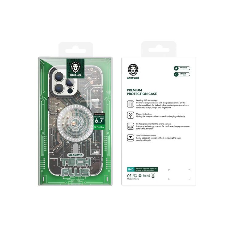 Green Lion Magnetic Tech Plus Case for iPhone 14 Pro Max (6.7) - Black