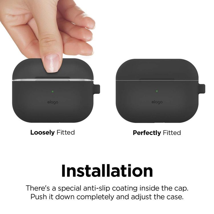 Elago Slim Hang Case for Apple Airpods Pro - Dark Gray