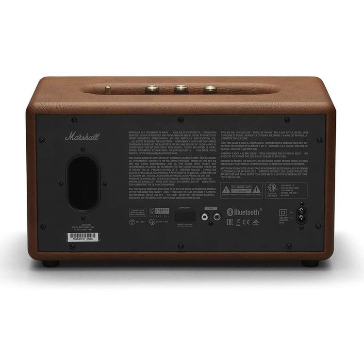 Marshall Stanmore II Bluetooth Wireless Sound Stereo Speaker, Multi-host Functionality, Wired & Wireless Connectivity, 10m Bluetooth Range, Iconic Marshall Design, Marshall Signature Sound - Brown