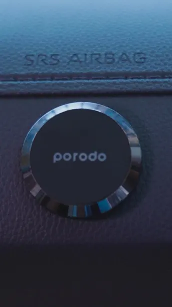 Secure Your Device with Porodo's Magnetic Dash Mount - 360° Adjustable Angle (PD-5CDSCMCR-BK)