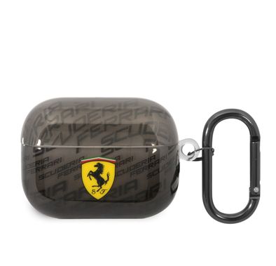حافظة CG MOBILE Ferrari بتصميم نمط Scuderia Ferrari متوافق مع Airpods Pro - أسود