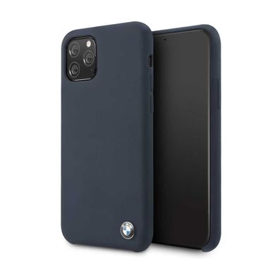 CG Mobile BMW Signature Collection Silicone Hard Case Compatible for iPhone 11 Pro (5.8") Shock & Scratch Resistant, Shock & Drop Protection Back Cover Officially Licensed - Navy
