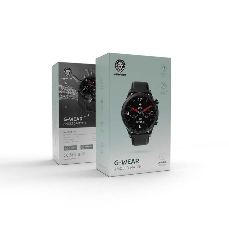 Green Lion G-Wear AMOLED Watch  - Black