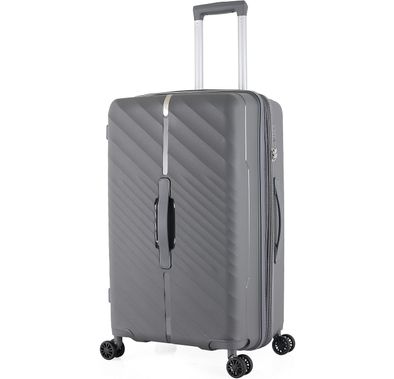H.T Luggage Bag, Hard Case Polypropylene (PP) Material - Medium/Gray