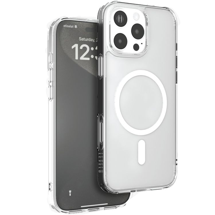 Levelo MagSafe Clara Clear Case for iPhone 16 Pro Max with Clearview Technology & 3H Scratch Resistance - Clear