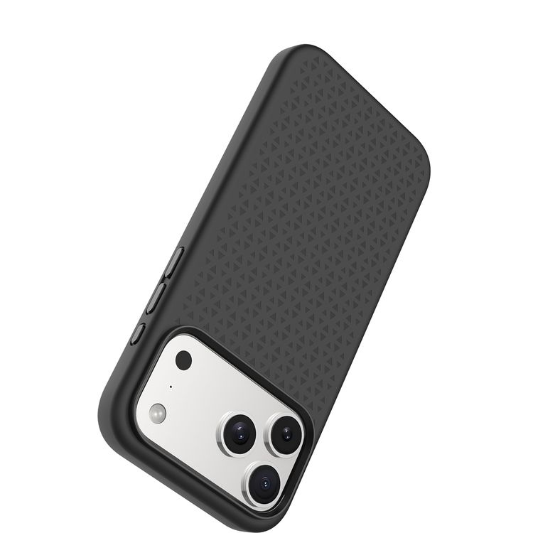 Levelo Fiora MagSafe Liquid Silicone Case for iPhone 17 Pro Max, Strong Magnets, Aluminum Alloy Frame for Camera & Buttons, Shock-Resistant Bumper, Premium Silicone Grip - Black