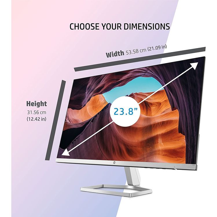 HP Monitor M24F Full HD IPS (23.8 Inch) - Silver Black - 24 Inch