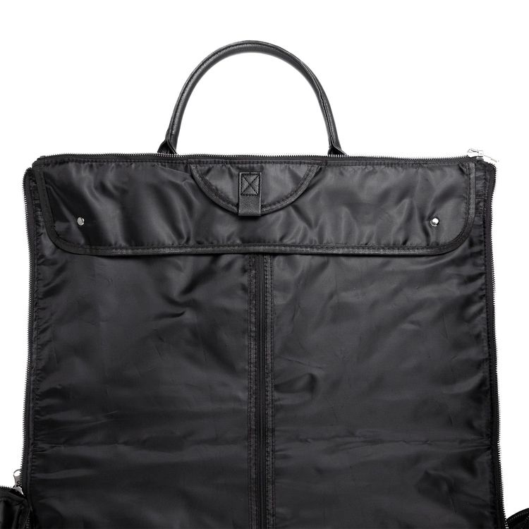 Levelo Allinstyle Saffiano Leather Travel Duffle Bag, 40L Spacious Interior, Comfortable Portability, Water Resistant, Exquisite Safeguarding - Black