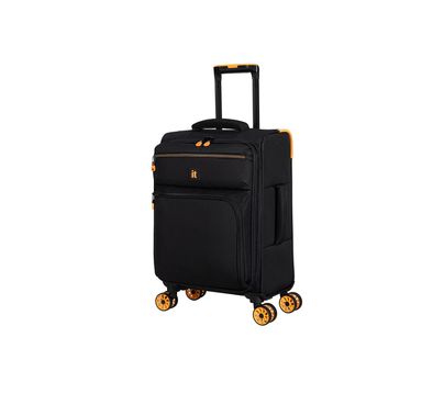it Luggage Compartment Cabin Trolley, Lightweight Shell, Expandable Base, Spinner Wheels, TSA Lock - Black