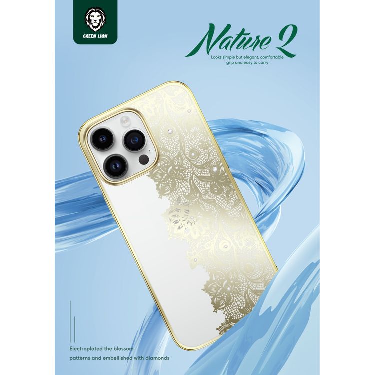 Green Lion Nature 2 Butterfly iPhone 14 Pro - Black