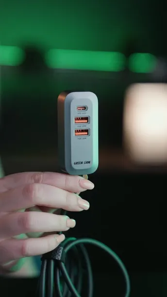 Green Lion Triple QC & PD Car Charger in UAE | Fast Charging - Black Color | (GN100WPDQCBK)