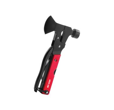 Green Lion Storm Breaker Multi-Tool Axe with Stainless Steel 420 Material, 13 Functions in One, Sharp Edge, Easy to Carry & Durable - Red