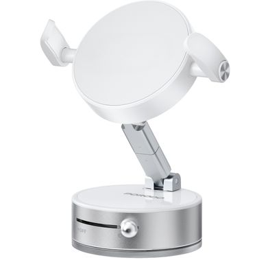 Porodo MagSafe Multi-Surface Phone Holder with Grip-Lock Toggle, Flexible Rotation, Aluminium Alloy & Zinc Alloy & ABS Material, Foldable Design, Strong Magnetic Hold - White