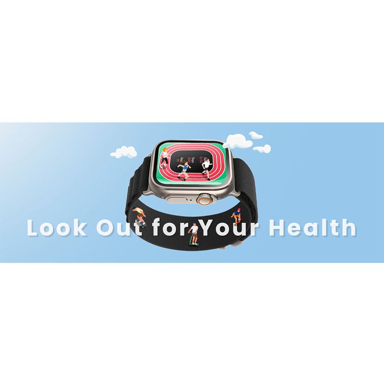 Green Lion Ultra Smart Watch with 10 Days Standby + An Extra Strap  - Gold