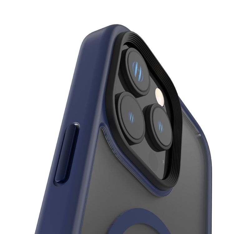Levelo MagSafe Matte Solo Case for iPhone 16 Pro Max with Impact-Resistant Corners, 3H Scratch Resistance, Matte TPU Bumper, Lightweight & Hybrid Design - Blue 