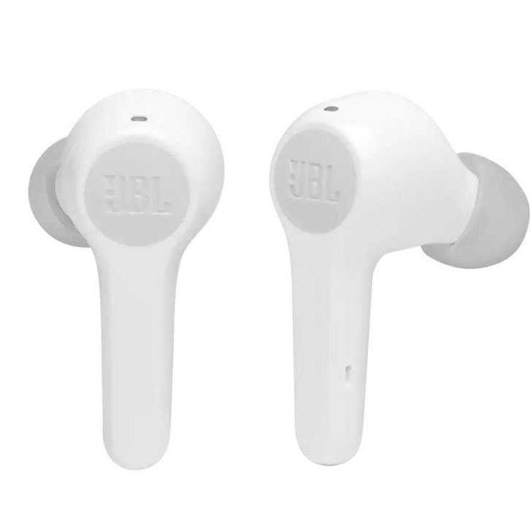 JBL T215 TWS True Wireless In-Ear Earbuds, Pure Bass Sound, Bluetooth Headphones 25H Battery , Dual Connect, Compatible with Android and iOS -  White
