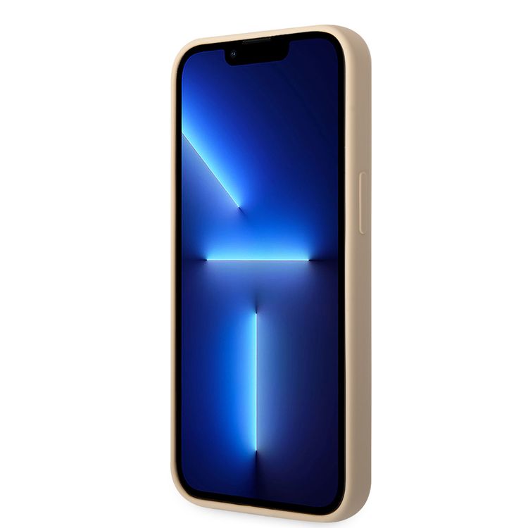 Mercedes-Benz Genuine Leather Case with Star Pattern iPhone 14 - Beige