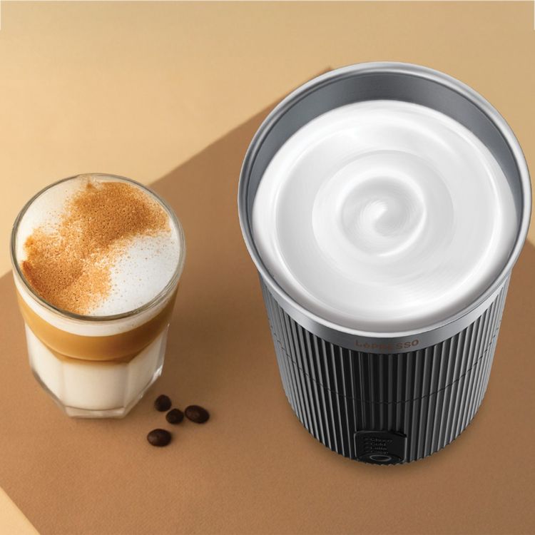 LePresso Foamflex Hot & Cold Milk Frother with Detachable Cup, 500W Rated Power, 500mL Capacity, Upgraded Magnetic Structure, Multiple Frothing Options, UK 3-Pin Plug, Durable & Easy-to-Clean Design - Black