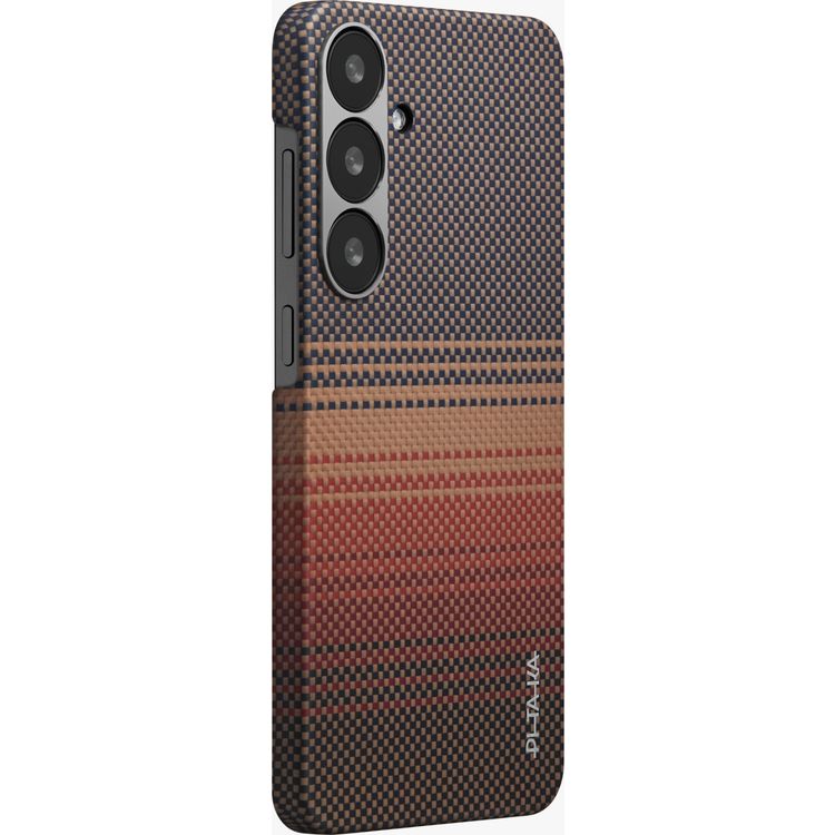 Pitaka Aries Tactile Woven Case for Samsung Galaxy S25 Plus, 6.7-inch, Incredibly Slim and Light, Fusion Weaving - Sunset