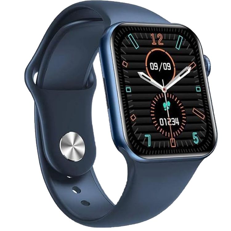 Green Lion Active Pro Smart Watch with Silicone Strap Included, Double Tap Function, Waterproof, Full Round Display, 230mAh Battery Capacity, Long Battery Life - Blue