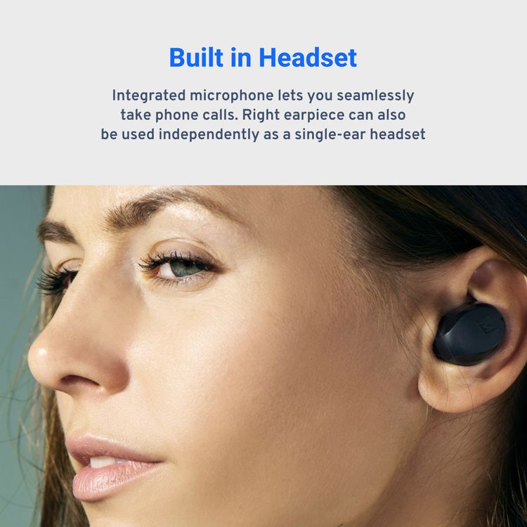 سماعات MEE Audio X10 اللاسلكية الحقيقية مع تصميم مريح، وأحجام مختلفة من أطراف السيليكون، ودعم للمساعد الصوتي، وميكروفون مدمج متعدد الاتجاهات، وعمر بطارية يصل إلى 23 ساعة مع علبة الشحن، ووقت شحن ساعتين - باللون الأسود.