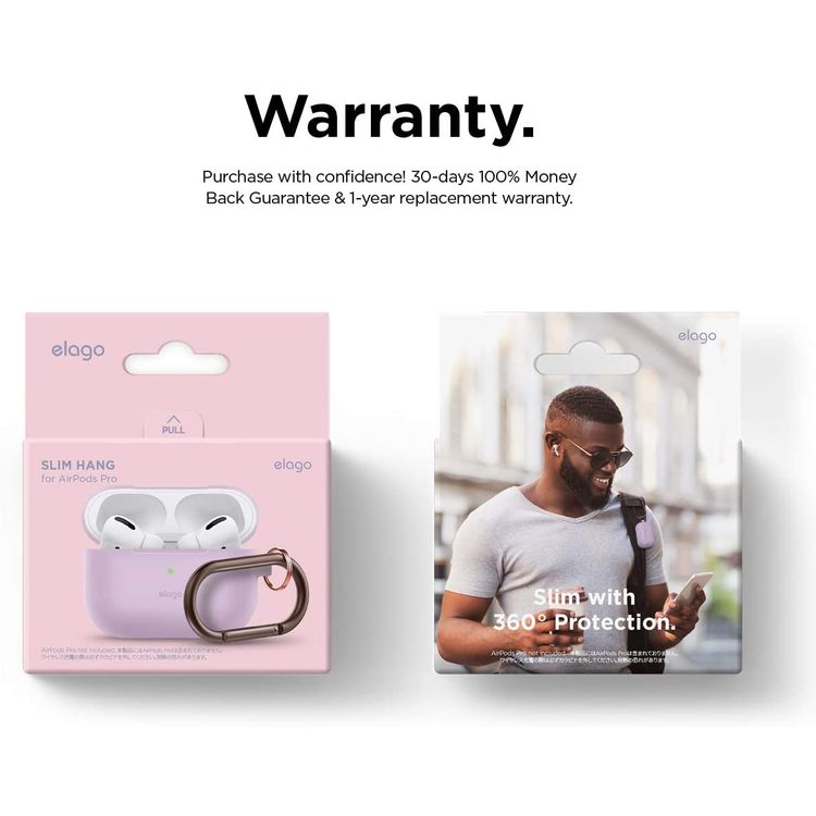 Elago Slim Hang Case for Apple Airpods Pro - Lavender