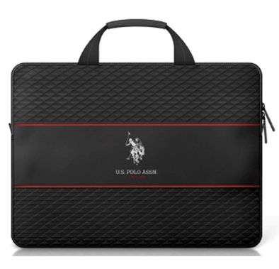 USPA Computer Bag 15" Textured Pattern - Black