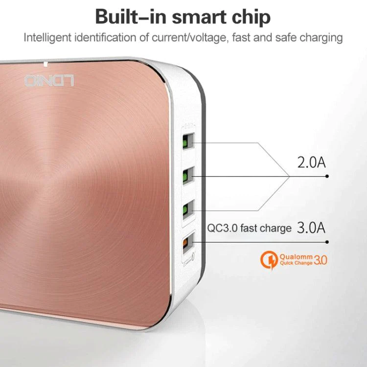 LDNIO Phone Charger With 8 USB Ports