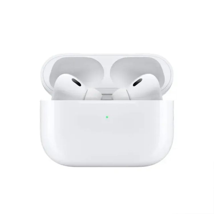 سماعات Green Lion 2nd Gen Earbuds Pro 2 مع تقنية ENC، شحن Type-C، شحن لاسلكي، وقت تشغيل 5 ساعات، إصدار بلوتوث 5.3، نطاق عمل بلوتوث 25 متر، حافظة شحن تصل إلى 20 ساعة، أطراف أذن سيليكون و حبل مرفق - اللون الأبيض.