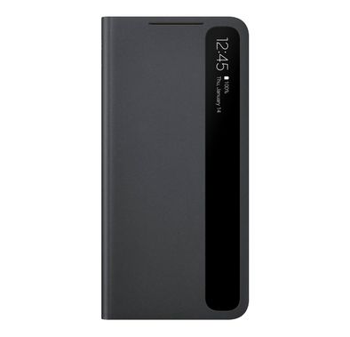 Samsung Clear View Cover for Galaxy S21 Plus, Keeps the phone clean, Use your phone-screen unseen, Easy control at a tap, Cutting-edge design For Samsung Galaxy S21 Plus - Black