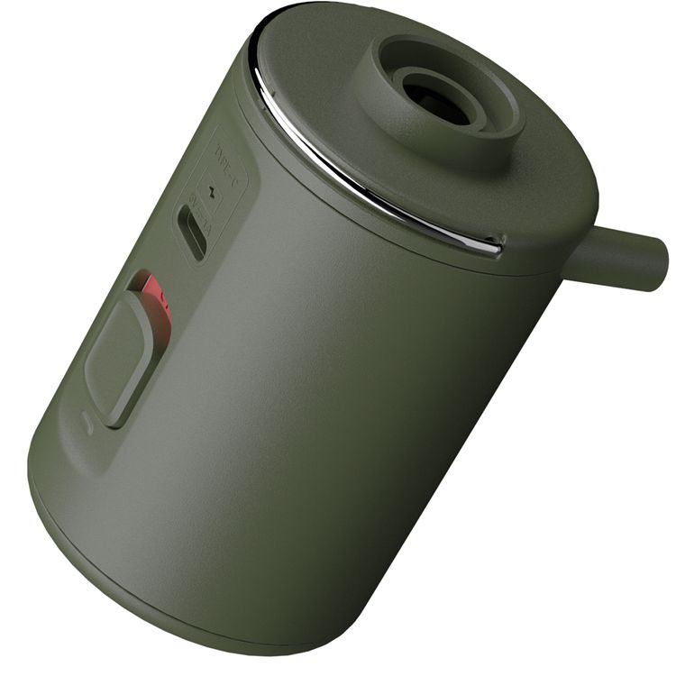 Porodo Lifestyle Camping Inflate and Deflate Air Pump, Type-C Charging Port, Portable & Lightweight, 800mAh Battery, 25 Minutes Working Time, 2 Hours Recharge Time - Green