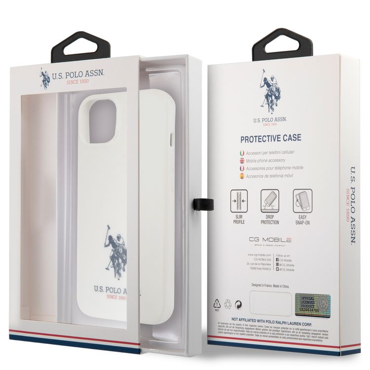 CG MOBILE U.S. Polo Assn. Full TPU Mini Horses Logo USPA Compatible for iPhone 13 (6.1") Drop Resistant, Easy Access to All Ports, Anti-Scratch
